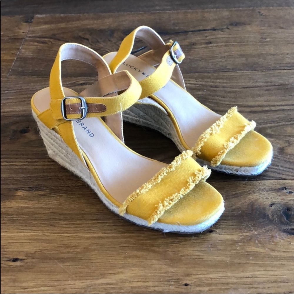 Lucky Brand espadrille wedges!